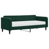 vidaXL Sof&aacute;-cama com colch&atilde;o 90x200 cm veludo verde-escuro