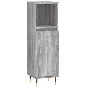vidaXL Arm&aacute;rio WC 30x30x100 cm derivados de madeira sonoma cinzento