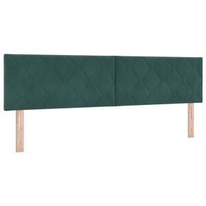 vidaXL Cabeceira com cabeceira Verde-escuro 180 cm Veludo