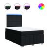 vidaXL Cama boxspring com colch&atilde;o 120x190 cm tecido preto