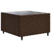 vidaXL 8 pcs conjunto lounge jardim c/ almofad&otilde;es vime PE castanho