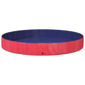 vidaXL Piscina para Cachorros &Oslash;300 x 38 cm PVC Grosso Vermelho