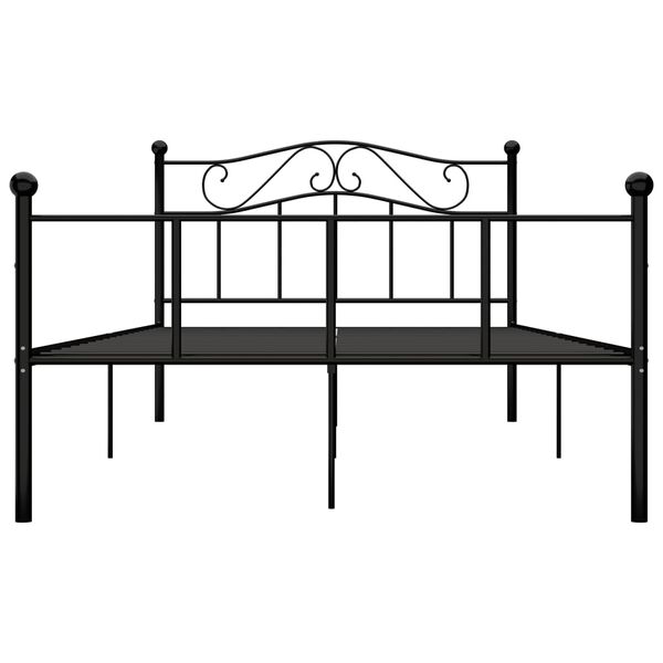 vidaXL Estrutura de cama 120x200 cm metal preto
