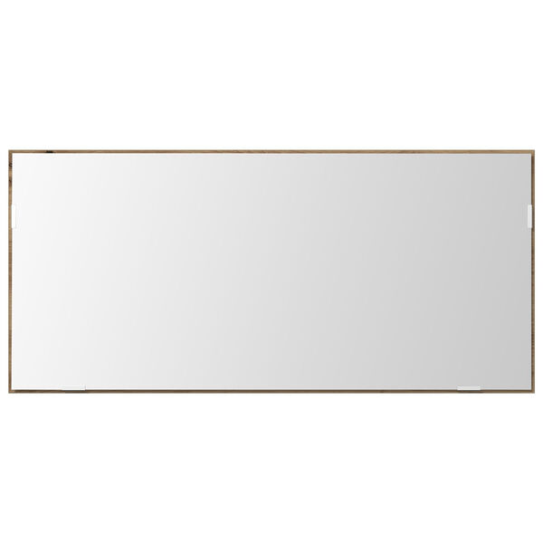 vidaXL Espelho com luzes de tira LED carvalho artisiano 80 x 37 cm