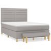 vidaXL Cama com molas/colch&atilde;o 140x200 cm tecido cinzento-claro