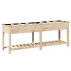 vidaXL Vaso de Jardim Bege 203,5 x 53 x 76,5 cm Madeira de Fir S&oacute;lida