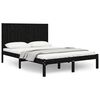 vidaXL Estrutura de cama 140x200 cm madeira de pinho maci&ccedil;a preto