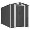 vidaXL Abrigo de jardim 192x357x223 cm a&ccedil;o galvanizado antracite
