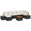 vidaXL Conjunto de Sof&aacute; de Jardim 8 unid. Preto vime PE