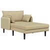 vidaXL Chaise longue grande Cinza Verde Tecido de veludo c&ocirc;tel&eacute;
