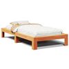 vidaXL Cama sem colchão 75x190 cm madeira de pinho maciça castanho-mel