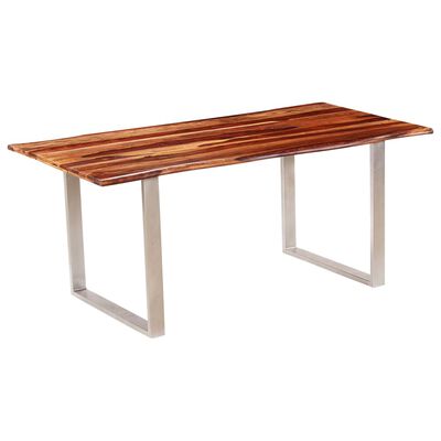 vidaXL Mesa de jantar em madeira de sheesham maciça 180x90x76 cm