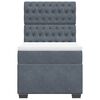 vidaXL Cama com molas/colchão 90x190 cm veludo cinza-escuro
