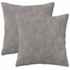 vidaXL Almofada HEERLEN 2 unid. Cinzento-claro Fleece de microfibra