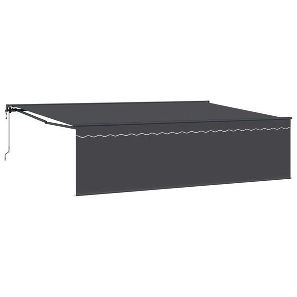 vidaXL Toldo Retr&aacute;til Antracite 500 &times; 300 cm Poli&eacute;ster e Alum&iacute;nio