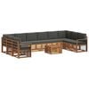 vidaXL Conjunto de Sof&aacute;s para Exterior 11 unid. Natural e Antracite