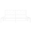 vidaXL Estrutura de cama com cabeceira 183x213 cm metal branco