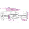 vidaXL 6 pcs conj. sof&aacute;s jardim madeira abeto-de-douglas