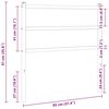 vidaXL Cabeceira de cama 90 cm metal preto
