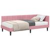 vidaXL Estrutura de Cama de Canto com Colch&atilde;o 2 pcs Cinzeto Veludo