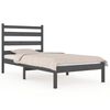 vidaXL Estrutura cama solteiro 90x200 cm pinho maci&ccedil;o cinzento