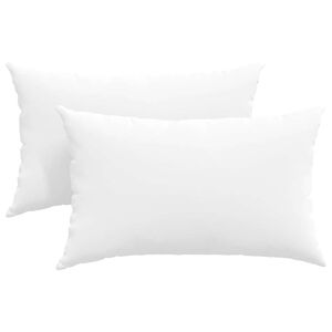 vidaXL Travesseiros de Sof&aacute; 2 pcs Branco 50 x 30 cm tecido