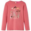 T-shirt de manga comprida para crian&ccedil;a rosa-velho 104