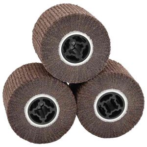 vidaXL Rolos de Lixa 3 unid. Castanho 12 x 12 x 10 cm Fibra sint&eacute;tica