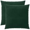 vidaXL Almofada com travesseiro HEERLEN 2 unid. Verde-Escuro Veludo