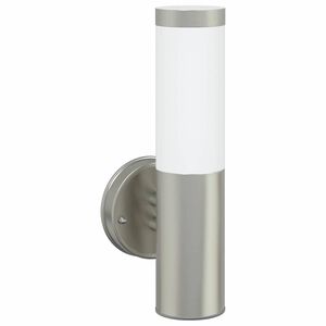 vidaXL Luz de Parede para Exterior Prateado 15 x 7,5 x 33 cm