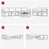vidaXL Conjunto de Sof&aacute;s para Exterior 7 pcs Natural e Creme