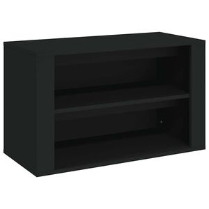 vidaXL Sapateira 75x35x45 cm derivados de madeira preto