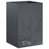 vidaXL Vaso de Jardim Antracite 50 x 50 x 75 cm A&ccedil;o laminado a frio