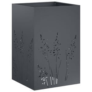 vidaXL Vaso de Jardim Antracite 50 x 50 x 75 cm A&ccedil;o laminado a frio
