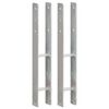 vidaXL &Acirc;ncoras de veda&ccedil;&atilde;o 2 pcs 8x6x60 cm a&ccedil;o galvanizado prateado