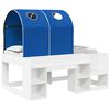 vidaXL Cama com T&uacute;nel 3 unid. Branco e Azul Derivados de Madeira