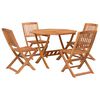 vidaXL Conjunto de jantar p/ jardim 5 pcs madeira de ac&aacute;cia maci&ccedil;a