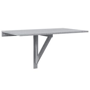 vidaXL Mesa de parede dobr&aacute;vel derivados de madeira cinzento sonoma