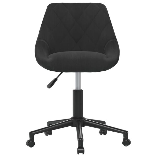 vidaXL Cadeiras de jantar girat&oacute;rias 2 pcs veludo preto