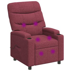 vidaXL Poltrona de massagem reclin&aacute;vel Vinho Vermelho 75 x 93 x 102 cm
