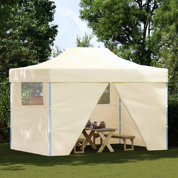 vidaXL Tenda de Festa Creme 291 x 431 x 315 cm Tecido Oxford
