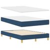 vidaXL Cama Box com almofada com cabeceira Azul 120 x 190 cm tecido
