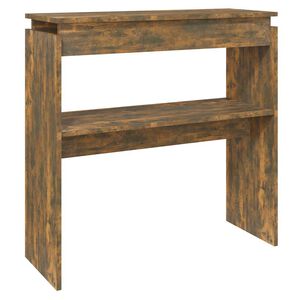 vidaXL Mesa consola 80x30x80 cm derivados de madeira carvalho fumado