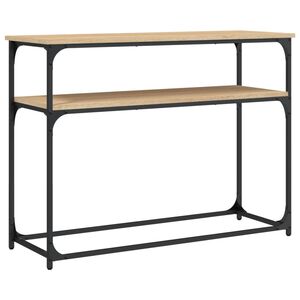 vidaXL Mesa consola 100x35,5x75cm derivados de madeira carvalho sonoma