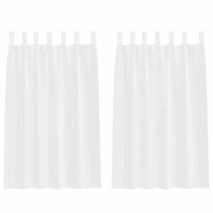 vidaXL Cortina de Voile 2 pcs Branco 175 x 140 cm Poli&eacute;ster