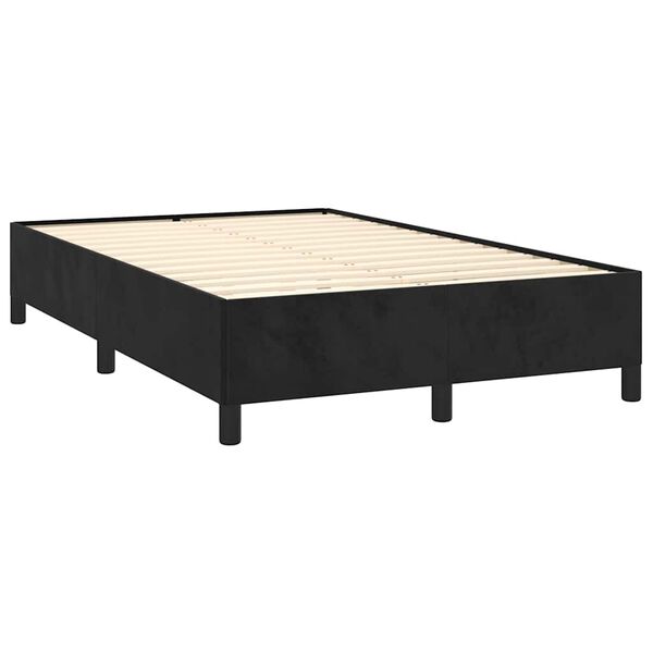vidaXL Cama boxspring com colch&atilde;o 120x190 cm veludo preto