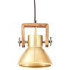 vidaXL Candeeiro suspenso industrial redondo 25 W 19 cm E27 bronze