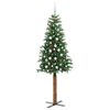 vidaXL &Aacute;rvore de Natal Slim com 300 LEDs com suporte Verde 210 cm
