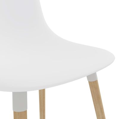 vidaXL Cadeiras de jantar 4 pcs plástico branco
