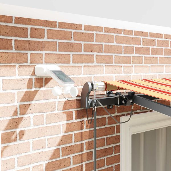 vidaXL Tecido de Toldos com Amarelo e Laranja 300 x 250 cm Poli&eacute;ster